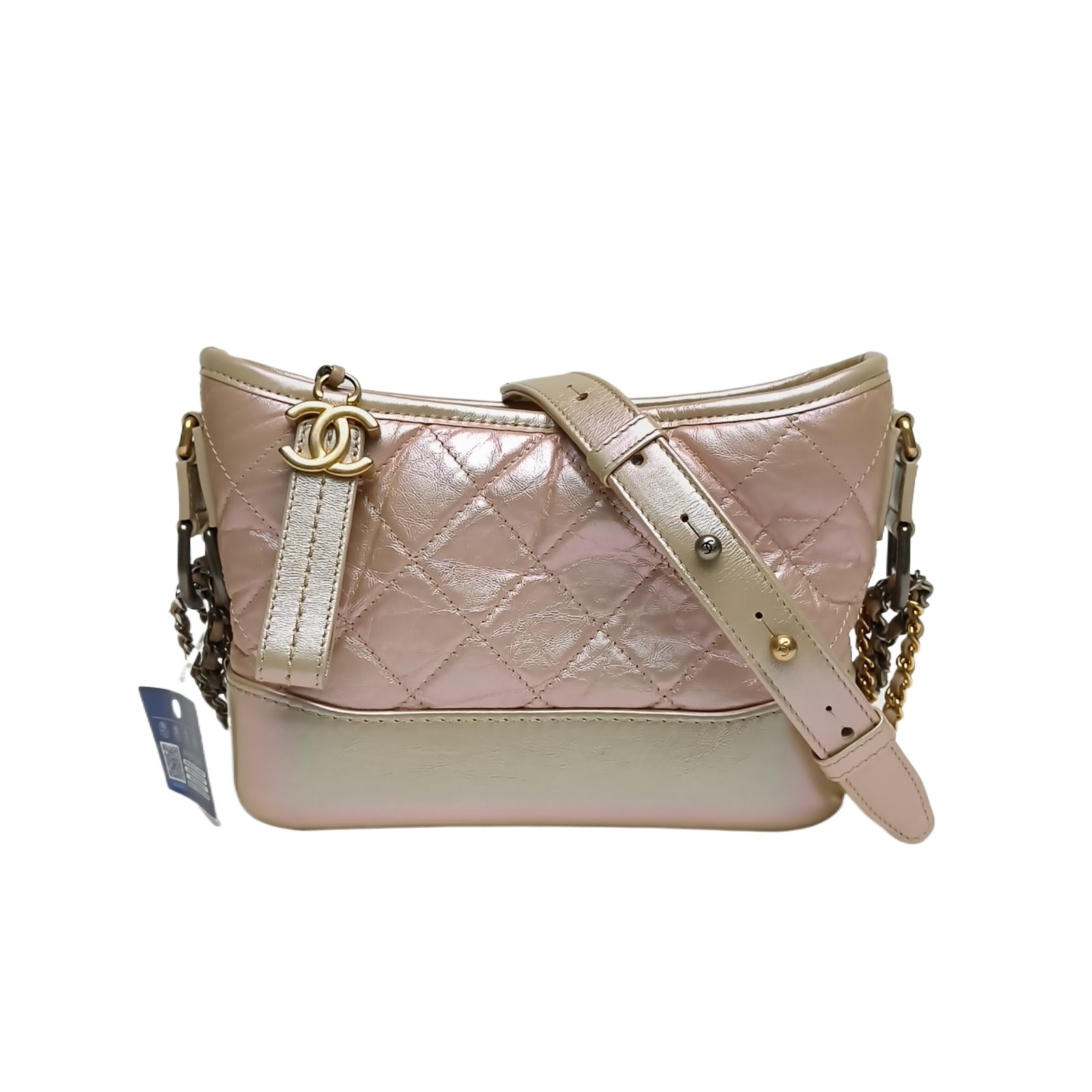 CHANEL GABRIELLE Hobo Bag Small 20cm Iridescent Calfskin Crossbody Bag