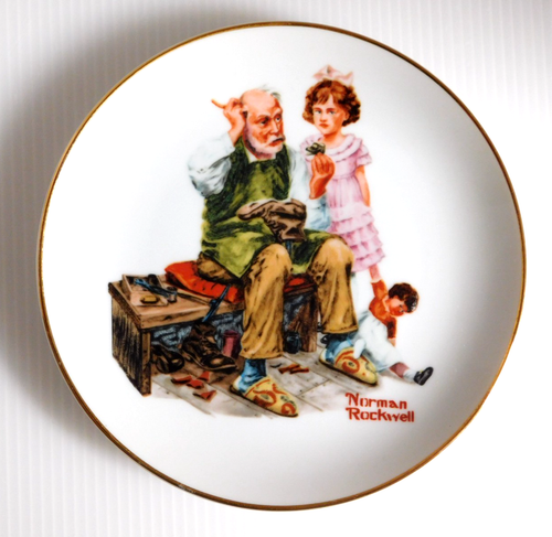 Piattini Norman Rockwell 1982 e 1984 diametro 6,5" - Foto 10 di 11