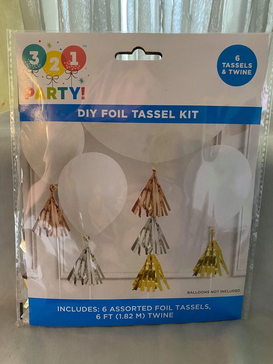 3-2-1 Party Decor Gold And Silver Balloon Tassels 6 Party Fun Balloon  Tassels