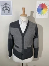 Brooks Brothers Black Fleece Gray Multi-pattern Cardigan BB1 Thom Browne