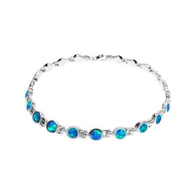 Charm Bracelets Walmart Opal Bracelet Sterling Silver Rhodium