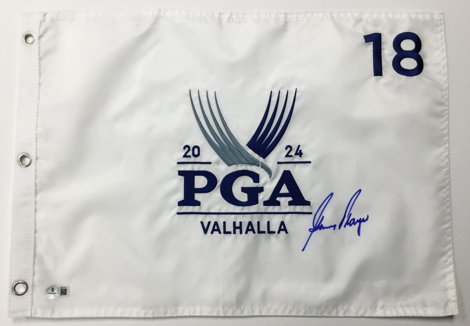 Gary Player Autographed Signed 2024 PGA Valhalla #18 Pin Flag Beckett BR77411 