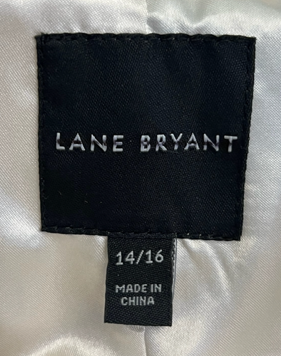 NEW LANE BRYANT IVORY FAUX FUR LONG COAT SIZE 14/16 - Picture 4 of 6