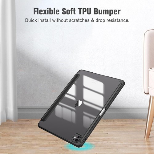 Hybrid Slim Case for iPad Pro 13-inch (M4) 2024 Shockproof Cover w Pencil Holder - Picture 7 of 19