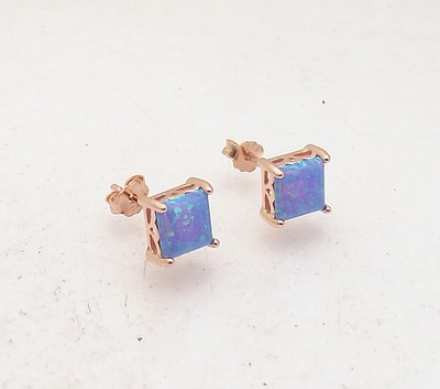 925 Sterling Silver Fire Snow Opal Gemstone Circle Stud Earrings Design 4 925 Sterling Silver Fire Snow Opal Gemstone Circle Stud Earrings Design 4