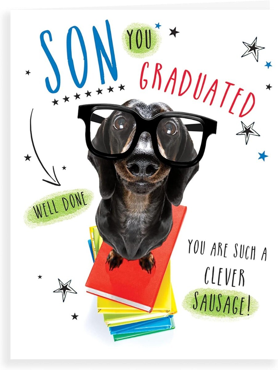 Son Graduation Congratulations Card. 19x13cm (8x6 Inches)