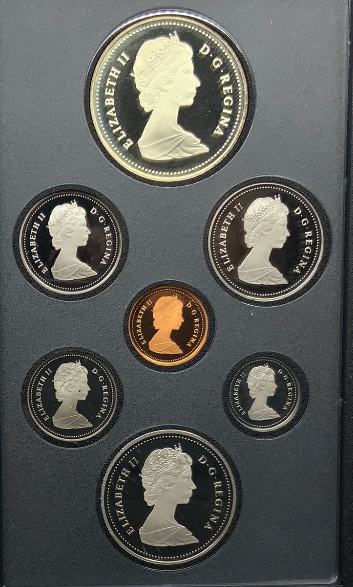 1987 CANADA 400Y DAVIS STRAIT Ship PROOF 7 Coin Set 1 is Silver