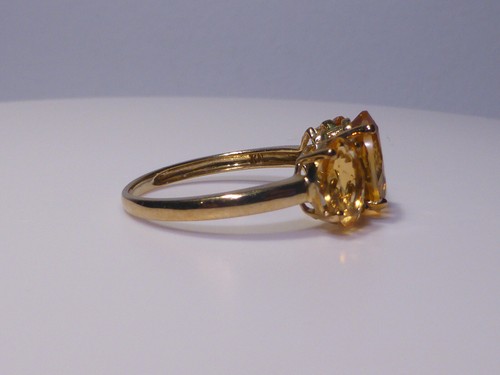 9ct Gold Citrine Ring 4ct UK Hallmark Size R Gift Box - Picture 17 of 23