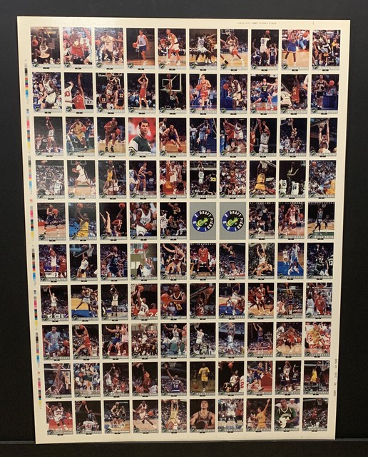 1992 Classic Draft Picks Lmtd Edition Uncut Basketball Card Sheet