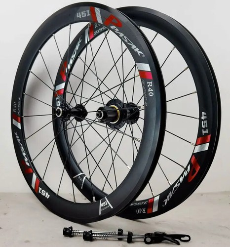 Folding Bike Wheelset 20*1-3/8" 451mm V Brake 4 Bearing 7-12 Speed 20 24Holes - Picture 7 of 18