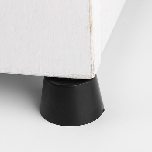 10 pcs Furniture Slip Feet Black Speaker Bed Table Box Tapered Rubber Protection - Picture 4 of 36