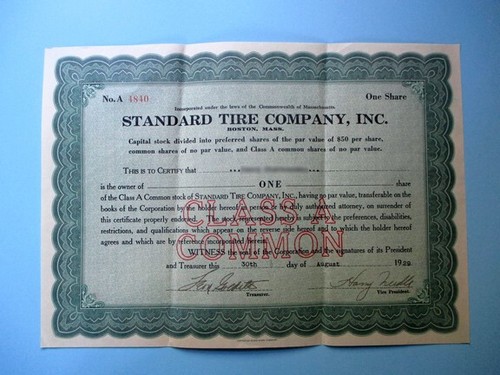 Vintage Standard Stores Stock Certificates & Letters - Picture 5 of 10