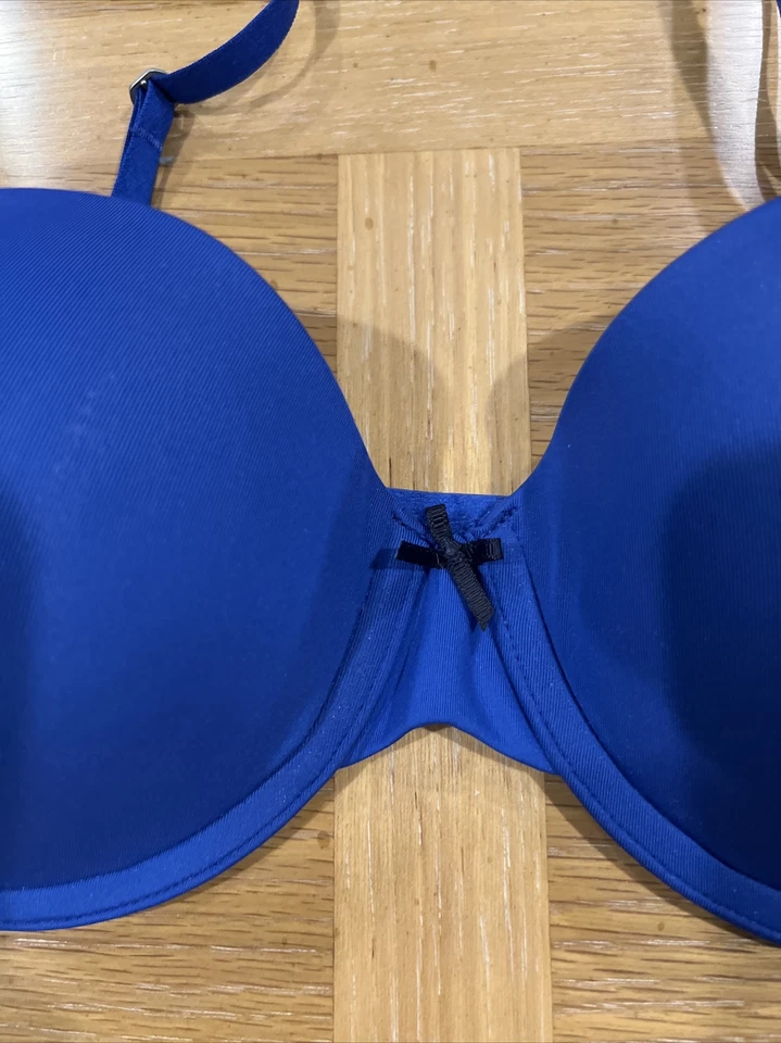 GILLY HICKS Hollister Abercrombie PUSH UP STRAPLESS Multi Way BRA Blue 34C NWT - Image 2 of 4