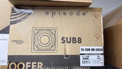 Episode ES-SUB-IW-SNGL8  Passive in-Wall Subwoofer with Single 8'' Woofer