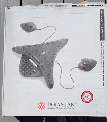 Polyspan SoundStation Premier 2201-01900-101 D Konferenztelefon mit Fernbedienung.