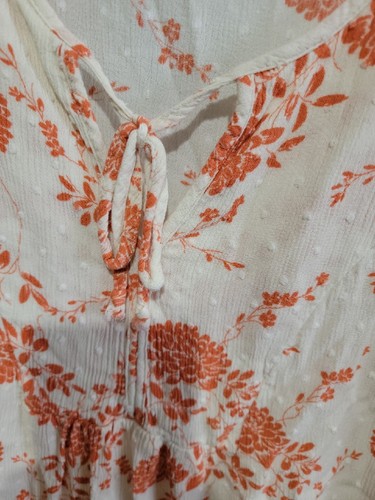 Papermoon Women Orange 3/4 Sleeve Button-Down Shirt 2XL - Picture 3 of 4