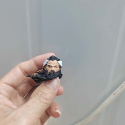 Painted 1/12 Black Hair Hawkeye Man Head Sculpt Soldier Head For 6" ml Figure - Picture 1 of 3