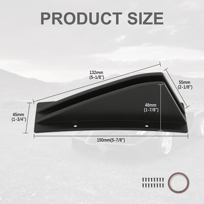 Black Rear Bumper Lip 4 Fins Diffuser Splitter Spoiler For Ford