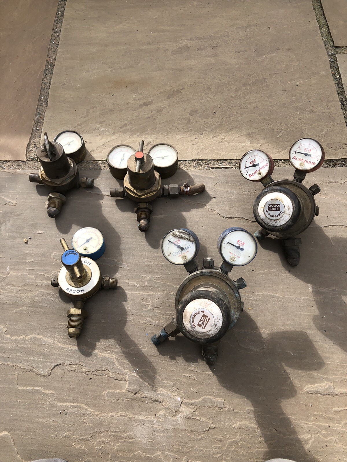 BOC Acetylene British Oxygen welding regulator & gauges Argon Wescol Untested eBay