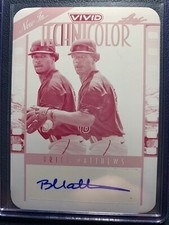Brice Matthews 2023 Leaf Vivid Technicilor Magent Printing Plate AUTO 1/1 Astros