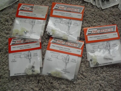 Lot of 5 RC Part Packs Sonic-tronics Pro Control System Aileron Conn 120 NIP