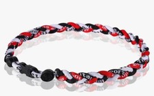 Black Neon Green 3 Rope Twist Titanium Sport Necklace Tornado Baseball Softball