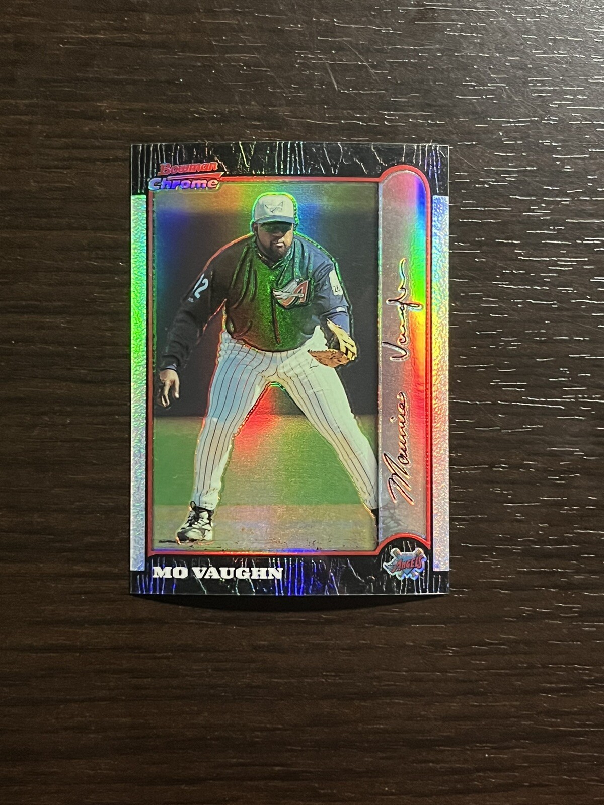 1999 Bowman Chrome REFRACTOR Card MO VAUGHN #286 Anaheim Angels