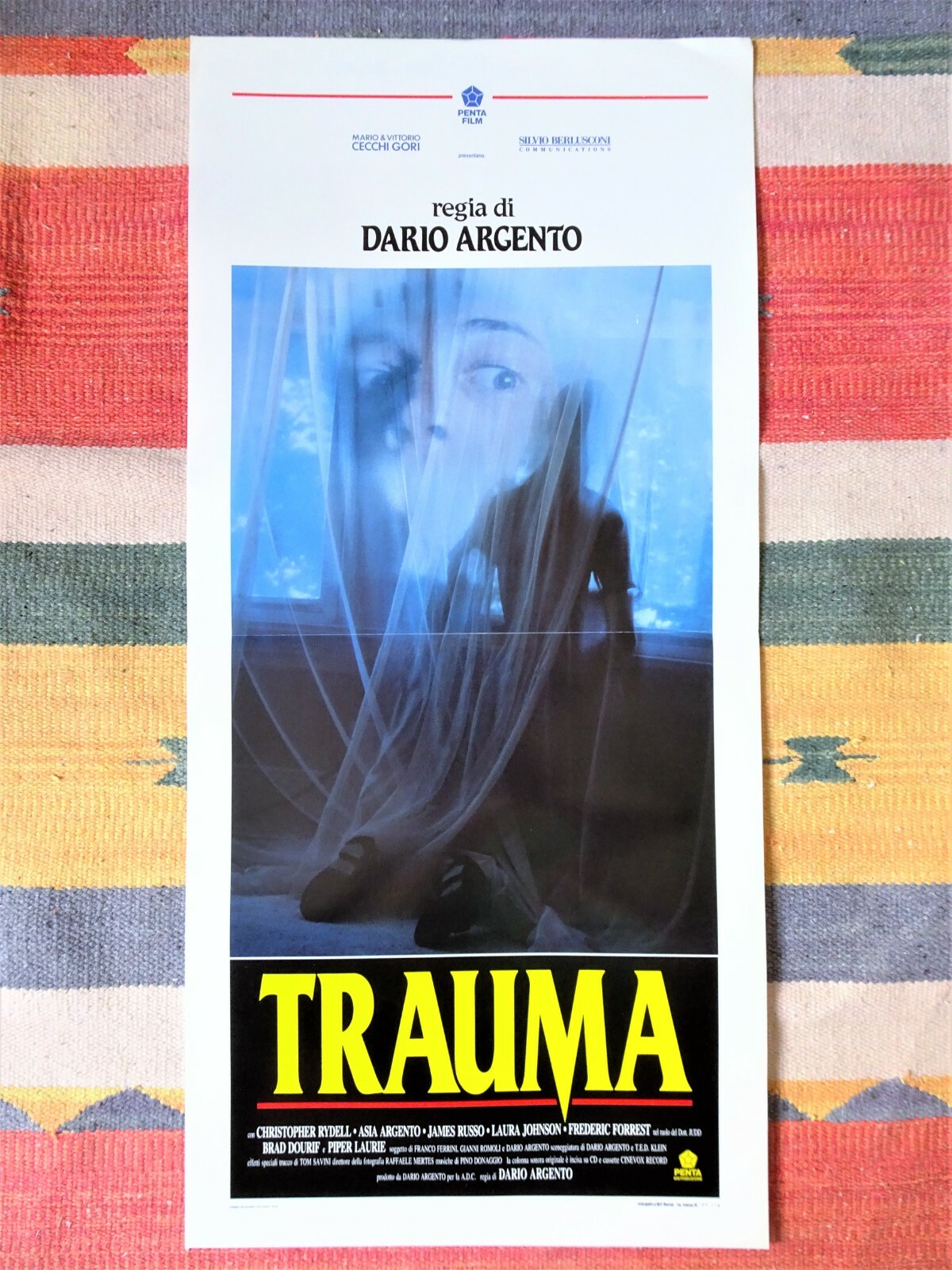 Locandina originale film Trauma (1993) - Regia di Dario Argento