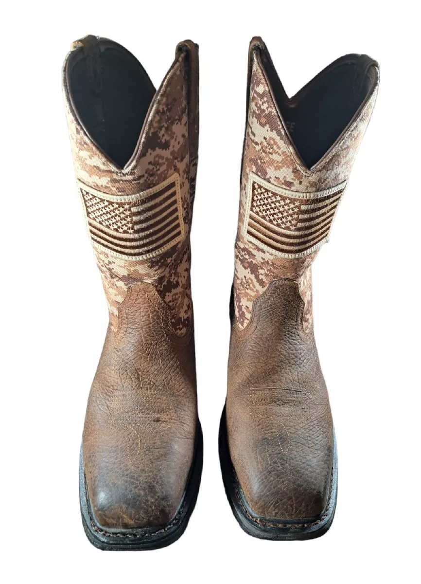 Ariat camo steel toe boots cheap