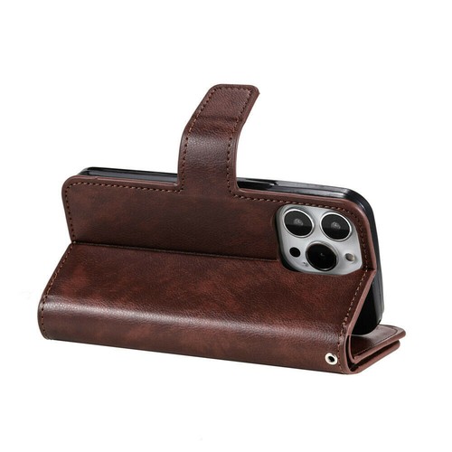 9 Card Slots Leather Wallet Flip Case Cover For iPhone 15 14 13 12 11 Pro Max XS - Picture 6 of 22