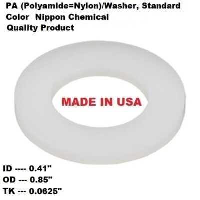 #ad #ad 13 32quot; ID X 0.85quot; OD X 0.062quot; FLAT WASHER Polyamide NYLON Plastic SPACER 0.41quot; $35.00