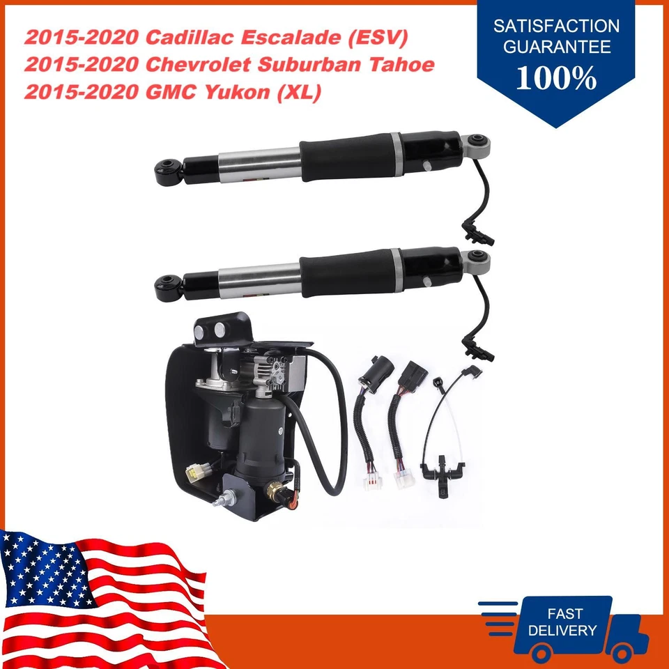Kit compresor amortiguadores de aire de suspensión trasera para Chevrolet Tahoe Escalade 2015-2020 Foto 4 de 4