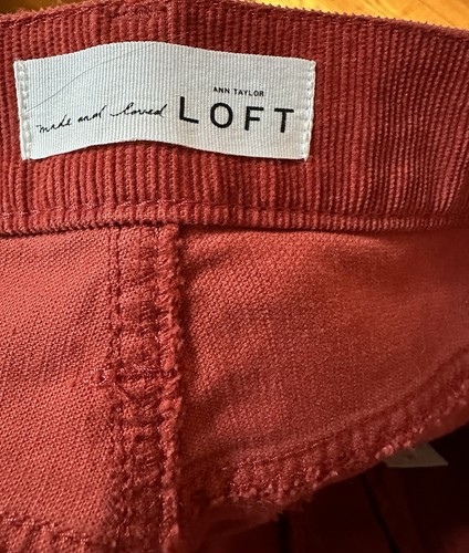 Ann Taylor Loft Women's Size 10 Brown Modern Skinny Corduroy Pants Pockets - Picture 10 of 12