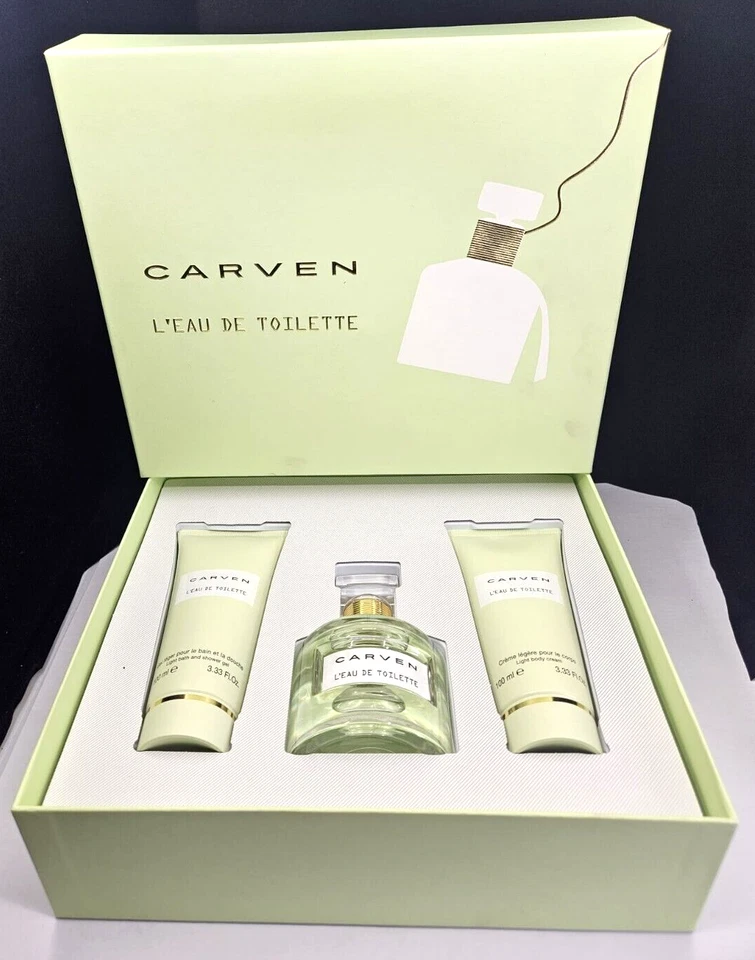 Carven L'eau De Toilette, Crema Corporal Ligera, Gel de Baño y Ducha Set de Regalo NUEVO Foto 4 de 4