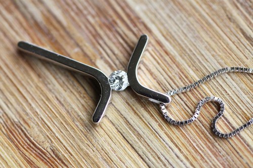 0.75 Ct Round Cut Diamond Simulated Engagement Cross Pendant 14K White Gold Over - Picture 4 of 6