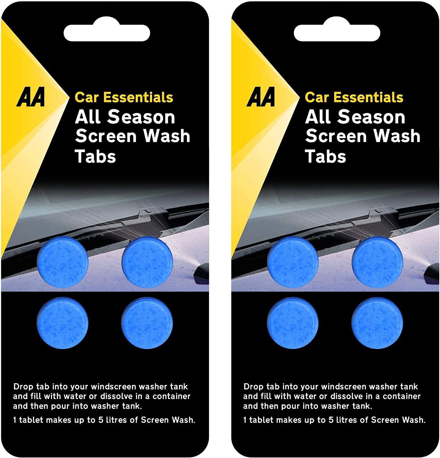 AA Car Essentials - All Season  Winter Screen Wash 8 x Tabs Makes up to 40L