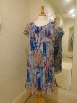 Tinta estilo Mercurio Azul Azul O Lima Verde crickle Vestido Manga  Casquillo * 2 Colores * | eBay