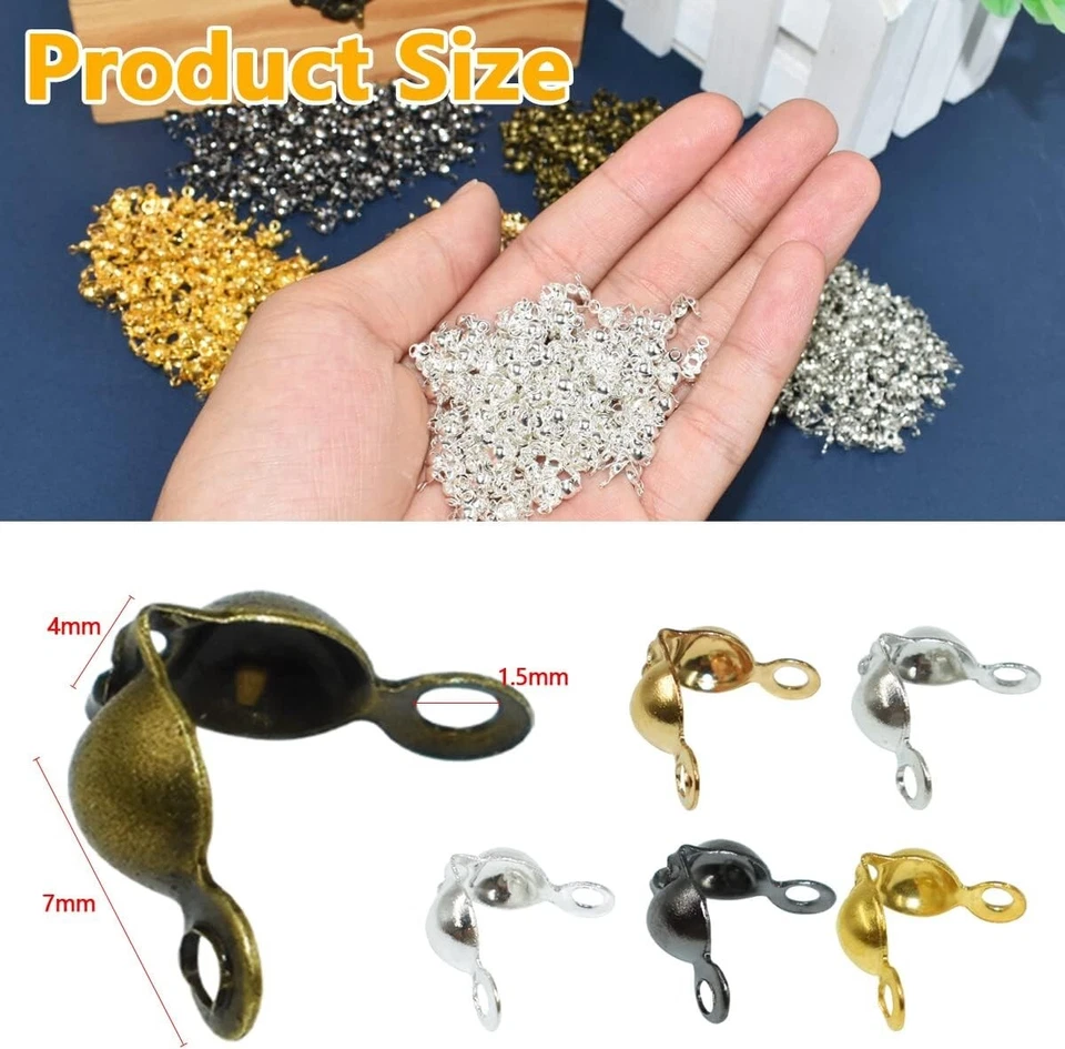 1200 x бисер советы узел крышка раскладушки обжимные концевые крышки сделай сам браслет ювелирных изделий - Изображение 2 из 4