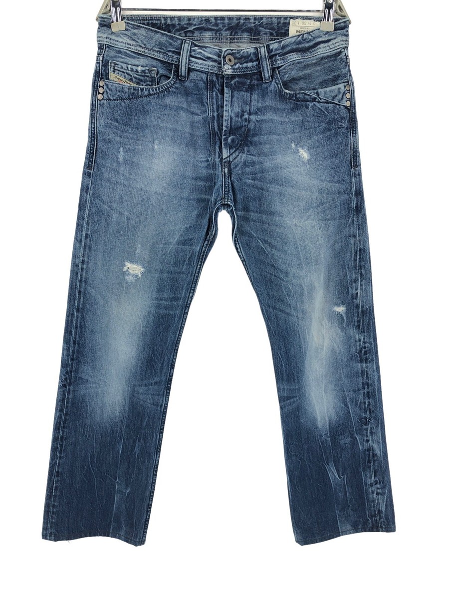 DIESEL Men Mennit 008B9 Regular Straight Jeans Size W30 L28