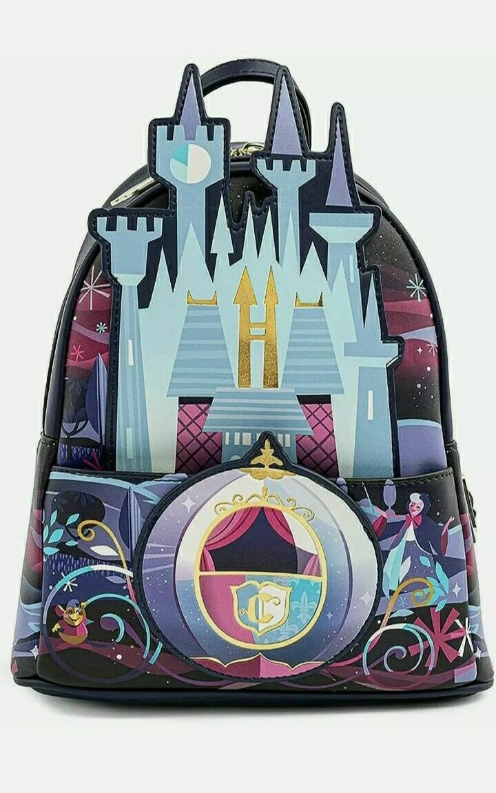 New Loungefly Disney Cinderella Castle Series Double Strap