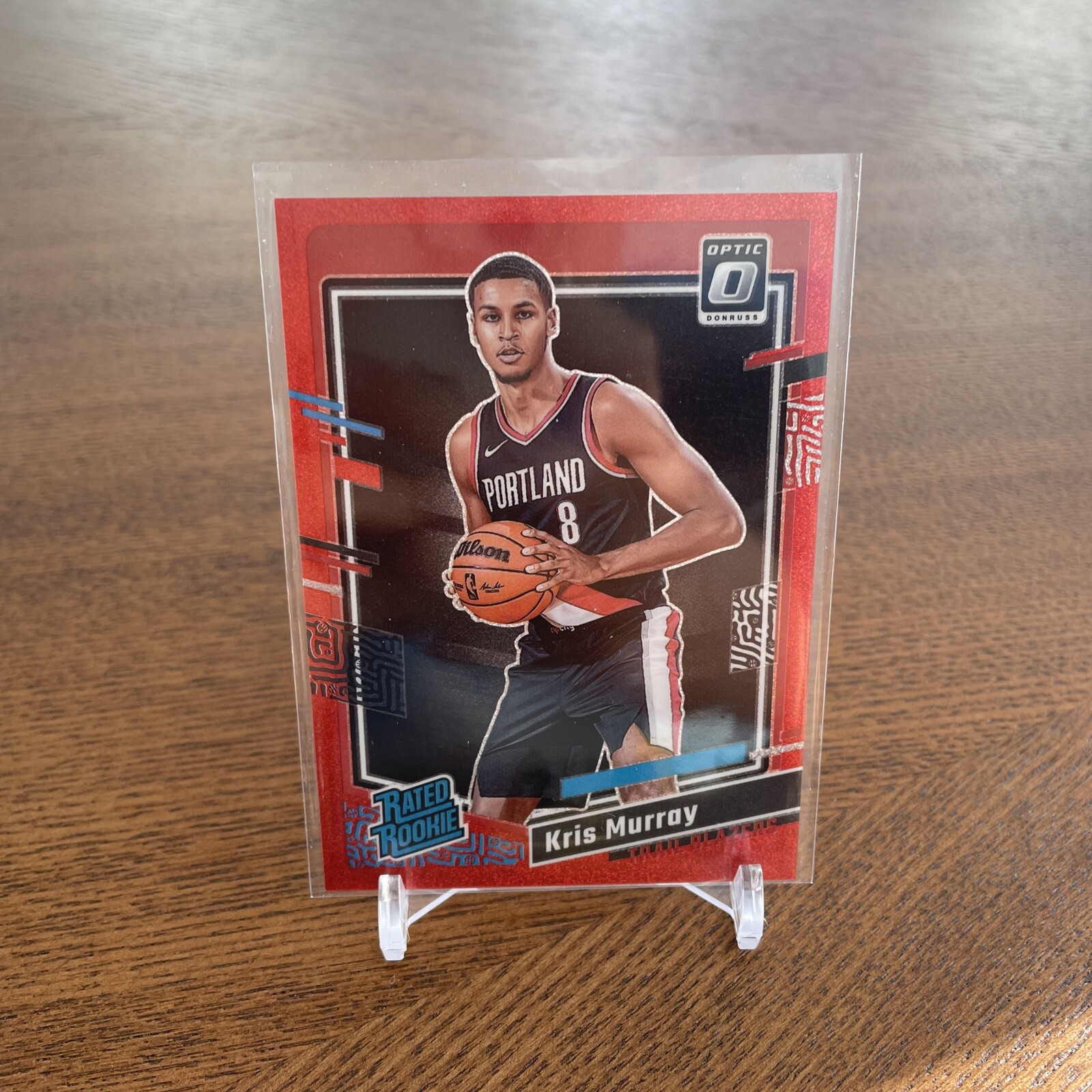 2023-24 Donruss Optic Kris Murray Red Glitter Rated Rookie /75 #213