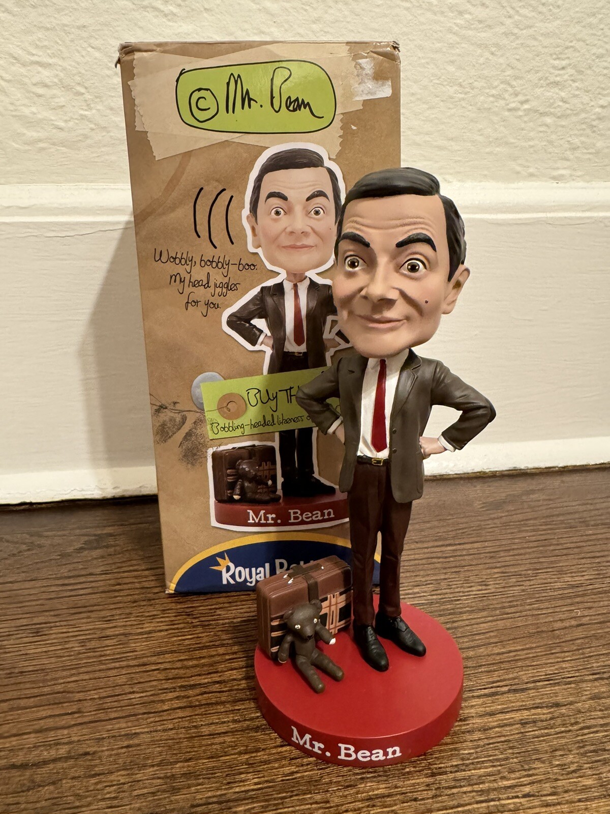 *Rare* Mr. Bean Royal Bobbles Bobblehead Original Box Nodder Repaired 2017 Rowan