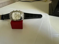 NOS Ladies Lucien Piccard DIAMOND BEZEL and diamond dial chronograph watch