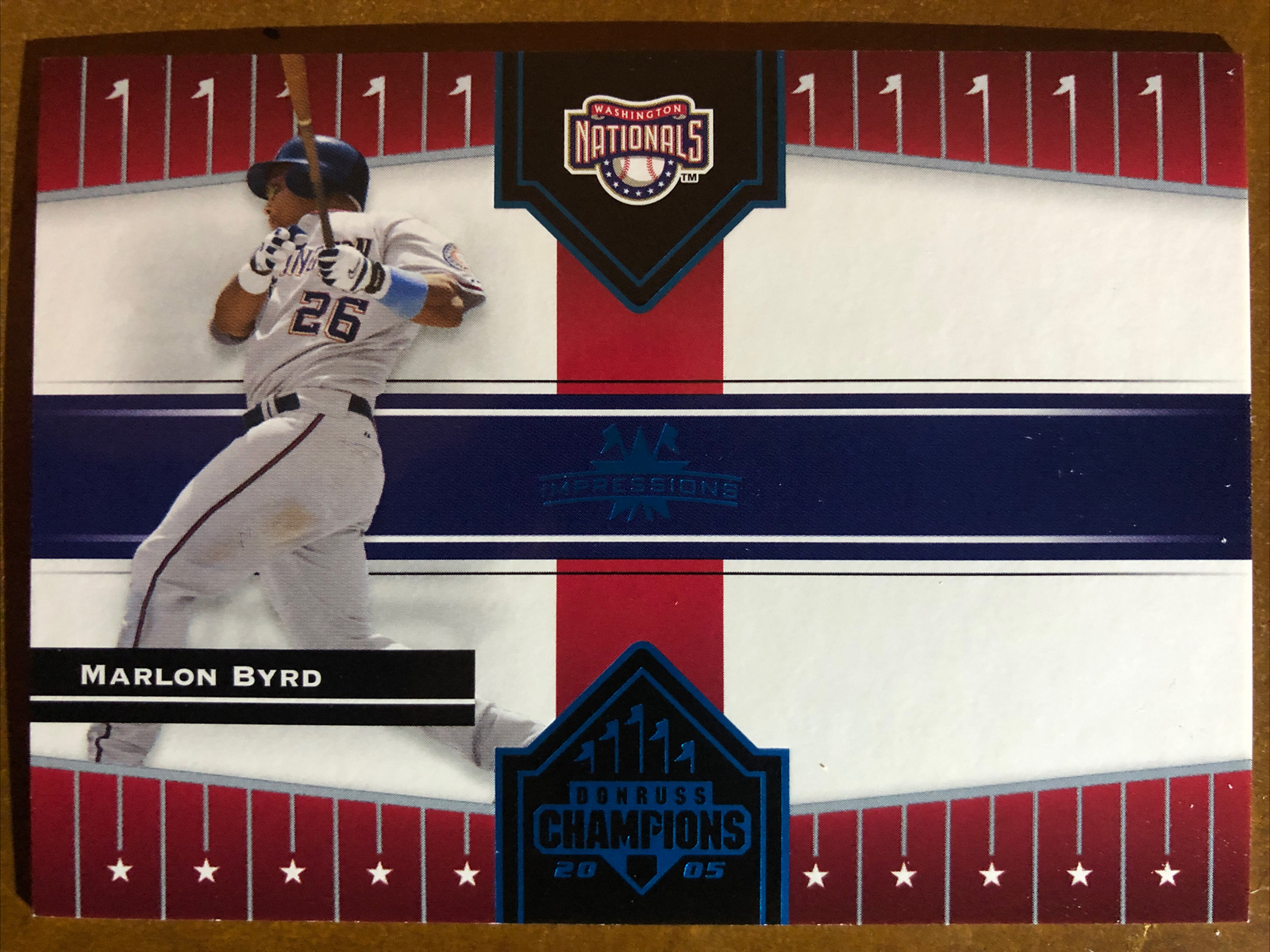 2005 Donruss Champions Impressions Marlon Byrd #/100 Washington Nationals SP