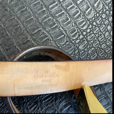 Louis Vuitton Damier Ebene Saint Tulle Belt Brown-Gold  display picture 1