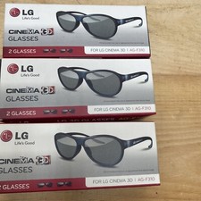 LG AG-F310 Cinema 3D Viewing Glasses NEW Old Stock 3 BOXES - 6 GLASSES