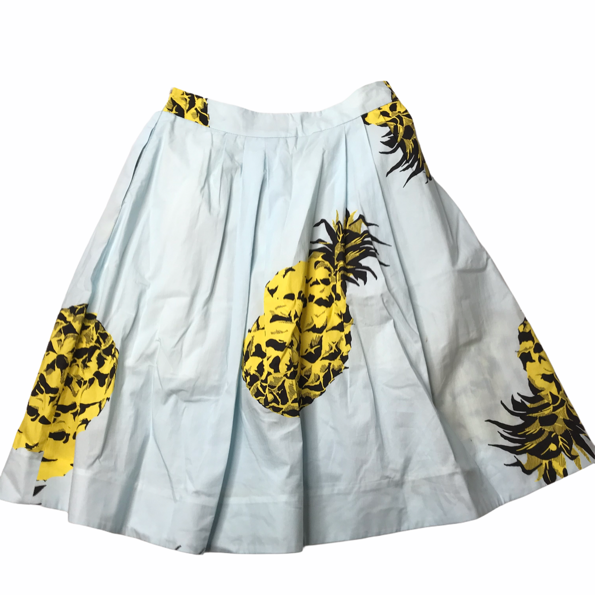 スカート MSGM Women Skirts 3442MDD13237352 Yellow MSGM Skirt Designer Pleated Cotton Light Blue Yellow Made in