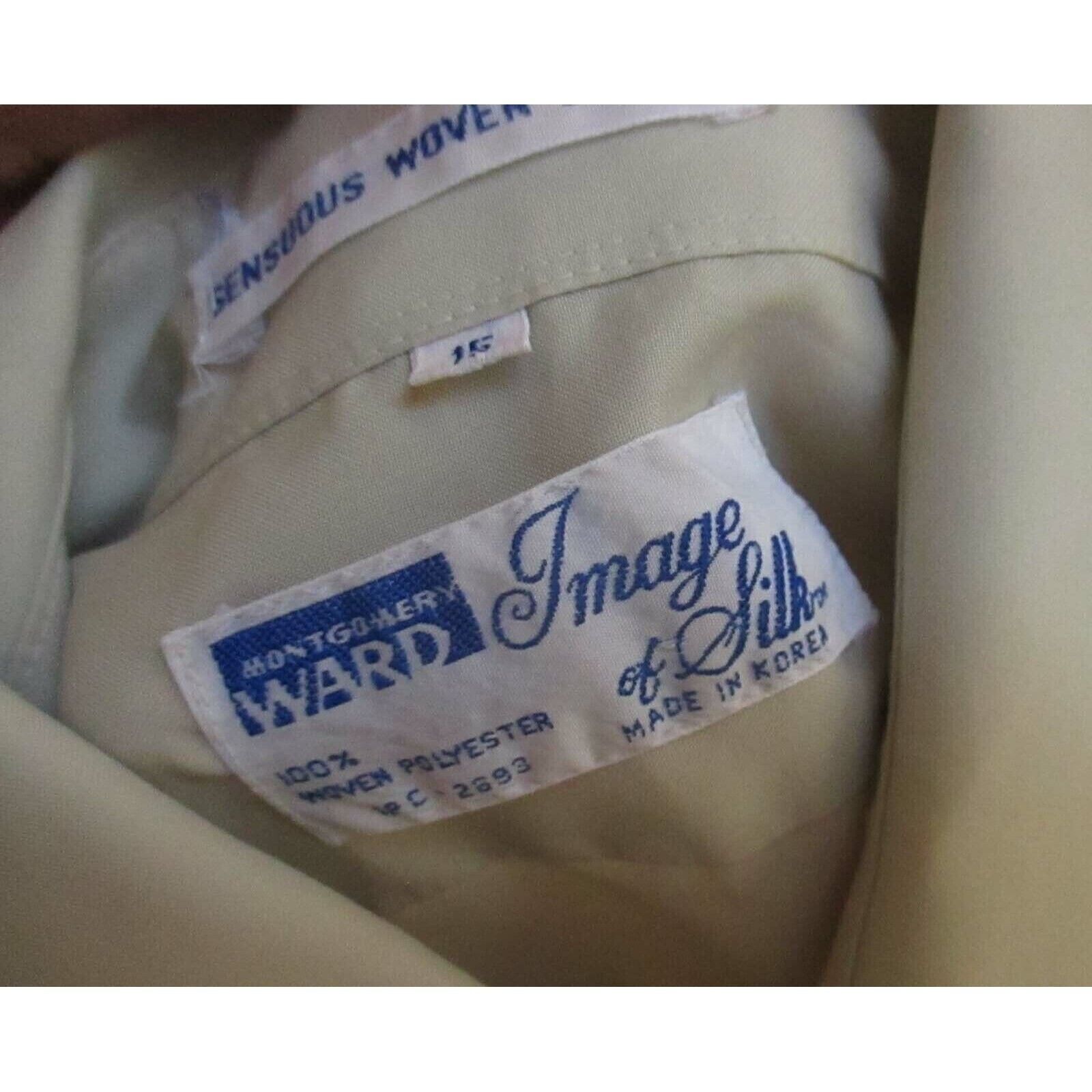 Vintage 1970's Wards Mens Shirt Gray Small Indy S… - image 3