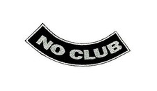 Toppe toppa ricamate patch biker teschio no club moto wolf lupo