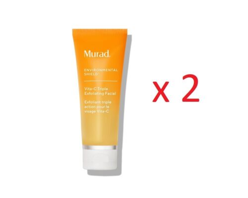 Murad Vita-C Triple Exfoliating Facial Travel Size 0.33oz / 10ml 2 PACK